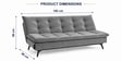 Dwayne 3 Seater Sofa Cum Bed Grey Color