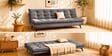 Dwayne 3 Seater Sofa Cum Bed Grey Color