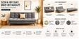 Dwayne 3 Seater Sofa Cum Bed Grey Color
