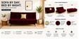 Dwayne 3 Seater Sofa Cum Bed Maroon Color