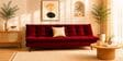 Dwayne 3 Seater Sofa Cum Bed Maroon Color