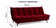 Dwayne 3 Seater Sofa Cum Bed Maroon Color
