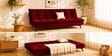 Dwayne 3 Seater Sofa Cum Bed Maroon Color