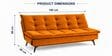 Dwayne 3 Seater Sofa Cum Bed Mustard Color