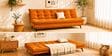 Dwayne 3 Seater Sofa Cum Bed Mustard Color