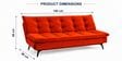 Dwayne 3 Seater Sofa Cum Bed Orange Color