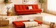 Dwayne 3 Seater Sofa Cum Bed Orange Color