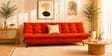 Dwayne 3 Seater Sofa Cum Bed Orange Color