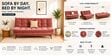 Dwayne 3 Seater Sofa Cum Bed Rose Color