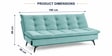 Dwayne 3 Seater Sofa Cum Bed Teal Color Dwayne 3 Seater Sofa Cum Bed Teal Color
