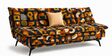 Dwayne Printed 3 Seater Sofa Cum Bed Black Multi Color