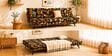 Dwayne Printed 3 Seater Sofa Cum Bed Black Multi Color