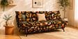 Dwayne Printed 3 Seater Sofa Cum Bed Black Multi Color