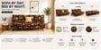 Dwayne Printed 3 Seater Sofa Cum Bed Black Multi Color