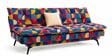 Dwayne Printed 3 Seater Sofa Cum Bed Blue printed Color