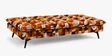 Dwayne Printed 3 Seater Sofa Cum Bed Orange Multi Color