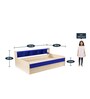 Dwan Kids Bed in Blue Colour with Hydraulic Storage