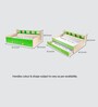 Dwan Kids Bed in Green Colour with Drawer Storage