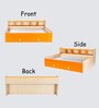 Dwan Kids Bed in Orange Colour with Drawer Storage