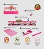 Dwan Kids Bed in Pink Finish with Drawer Storage