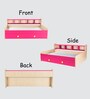 Dwan Kids Bed in Pink Finish with Drawer Storage