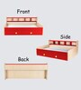 Dwan Kids Bed in Red Colour with Drawer Storage