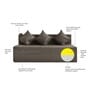 Dwell (72x60) 3 Seater Queen Size 7 inches Sofa Cum Foldable Mattress