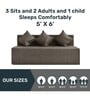 Dwell (72x60) 3 Seater Queen Size 7 inches Sofa Cum Foldable Mattress