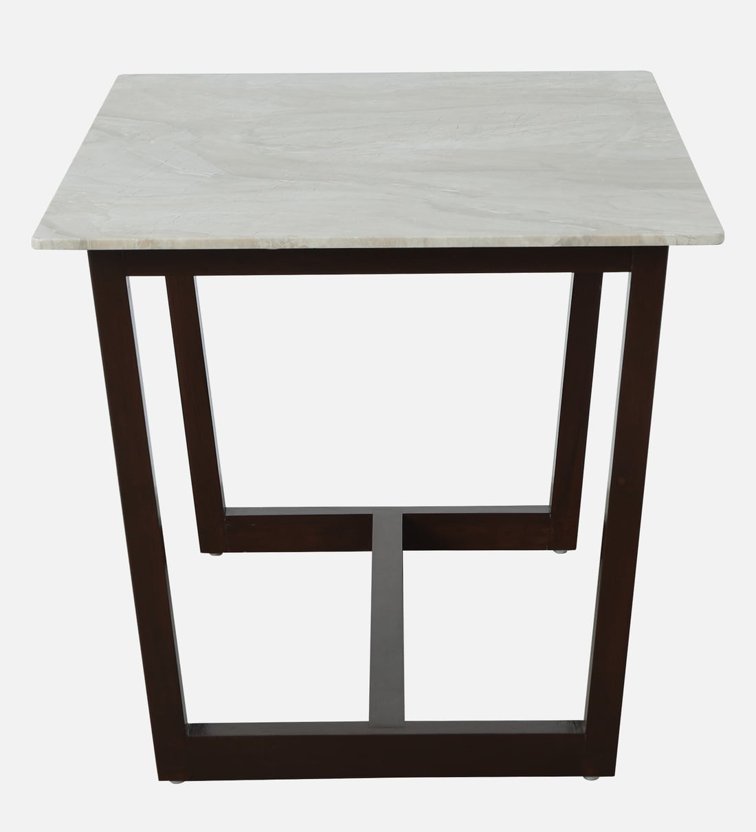 Buy Dyna Solid Wood 4 Seater Dining Table in Natural Teak Wood Finish