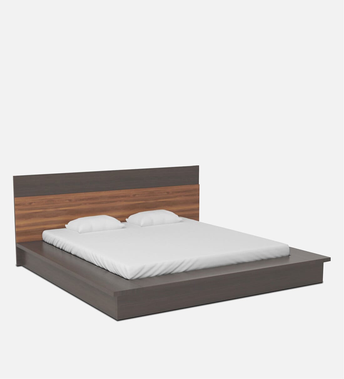 Buy Dynamic King Size Bed with Storage in Wenge Finish by Crystal