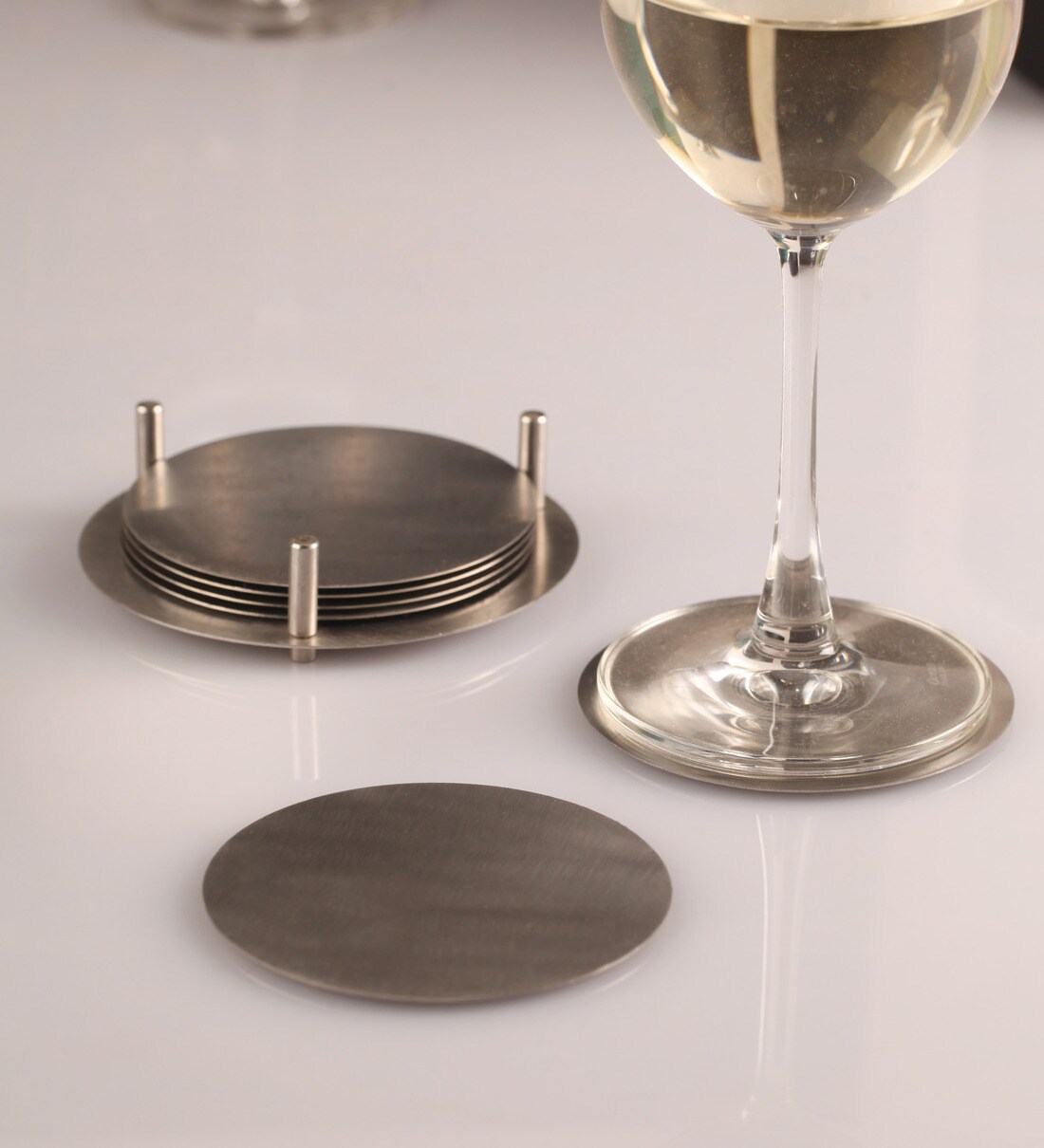 Buy Stainless Steel Coaster Set Of 6 By Dynore Online Coasters and