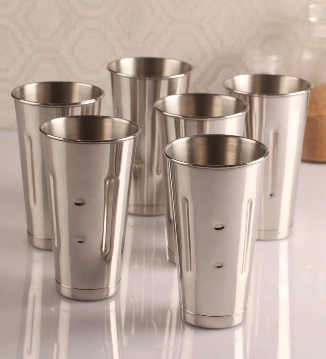 Buy 900 Ml Stainless Steel Everyday Glasses Set Of 6 By