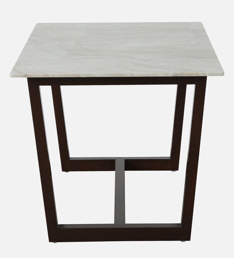 Buy Dyna Solid Wood 4 Seater Dining Table in Natural Teak Wood Finish