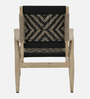 Dylla Mango Wood Arm Chair In Natural Finish With Black Rope