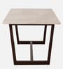 Dyna Marble Top 6 Seater Dining Table in Teak Wood Finish