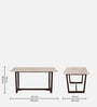 Dyna Marble Top 6 Seater Dining Table in Teak Wood Finish