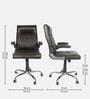 Dynaglide Leatherette Executive Chair in Brown Colour Dynaglide Leatherette Executive Chair in Brown Colour
