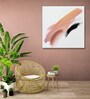 Black and White Brushstroke Canvas Printed Wall Painting Black Frame