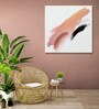 Black and White Brushstroke Canvas Printed Wall Painting Gold Frame