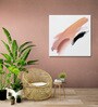 Black and White Brushstroke Canvas Printed Wall Painting White Frame