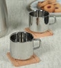140 ML Silver Stainless Steel Cups Set of 4