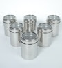 1 Ltr See Through Steel Round Storage Canister