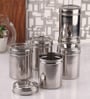 1 Ltr See Through Steel Round Storage Canister