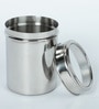 1 Ltr See Through Steel Round Storage Canister