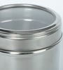 1 Ltr See Through Steel Round Storage Canister