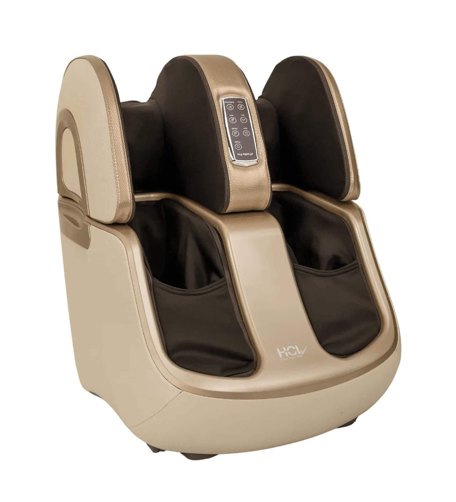 E-Footio Pro Calf, Foot and Leg Massager In Beige Colour
