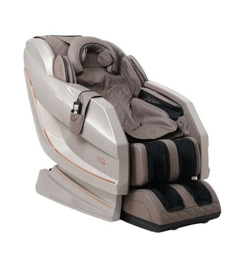 E-Relaxic Leather Advanced 4D Mechanism Massage Chair In Brown Colour