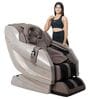 E-Relaxic Leather Advanced 4D Mechanism Massage Chair In Brown Colour