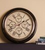 Multicolor Metal Analog World Time Wall Clock