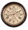 Multicolor Metal Analog World Time Wall Clock